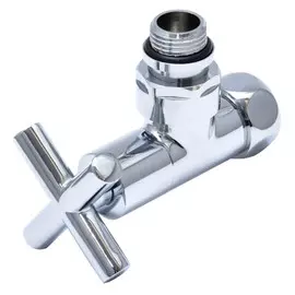 вентиль запорный для полотенцесушителя 3/4х1/2 ВР угловой хром
