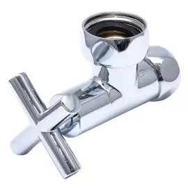 вентиль запорный для полотенцесушителя 3/4х1 ВР угловой хром