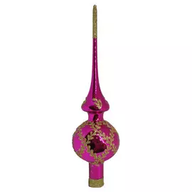 верхушка Пика Веточка ромб 28см стекло фуксия