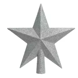 верхушка Звезда 19см пластик серебряная