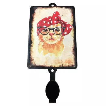 вешалка декоративная Gala Кот 107х217х52мм черный металл