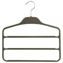 вешалка для брюк TODELIA Soft Touch 36,5см 3 уровня пластик, резиновое покрытие