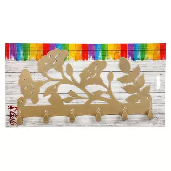 вешалка GALA Цветы 300х160х19мм золотая металл