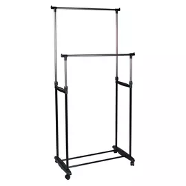 вешалка гардеробная 780х420х930(1680)мм черный/хром металл