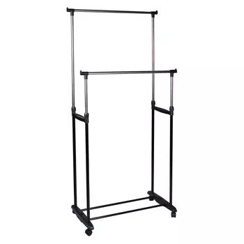 вешалка гардеробная 780х420х930(1680)мм черный/хром металл