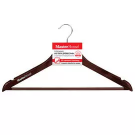 вешалка MASTER HOUSE Линда универсальная, дерево, 45 см, с противоскользящим покрытием, цвет орех