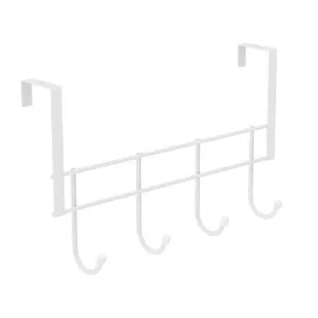 вешалка надверная 4 крючка ВНД4 370х226х105мм металл белая