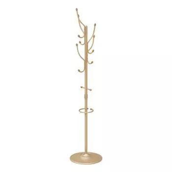 вешалка напольная ВКО1 390х390х1950мм метлл золотая