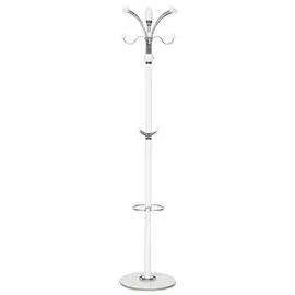 вешалка напольная XY-030 8 крючков 1800мм белый глянец металл/гранит/дерево