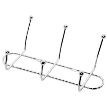 вешалка настенная 3 крючка 250х100х150мм хром сталь