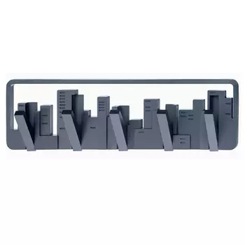 вешалка настенная City 5 крючков 495х30х143мм черная