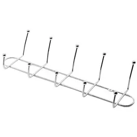 вешалка настенная 5крючков 420х100х150мм хром сталь
