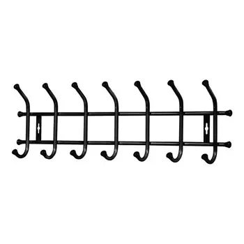 вешалка настенная 7 рожков ВНТ7 685х215х85мм металл серебро