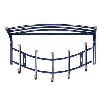 вешалка настенная HAUSHALT 5 крючков 525х300х235мм сапфир