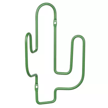 вешалка настенная Кактус 2 крючка зеленая