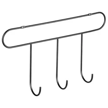 вешалка настенная Minima с 3 крючками 36х6х21см черная