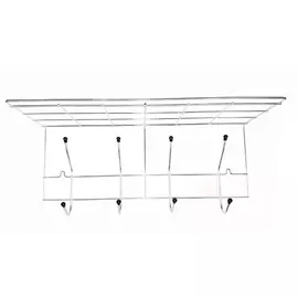 вешалка настенная с полкой 4крючка 540х200х240мм хром металл