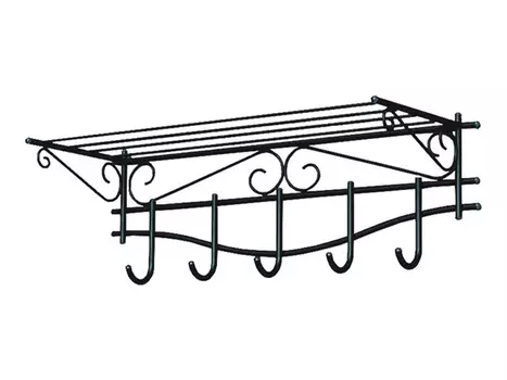 вешалка настенная с полкой SHEFFILTON 5 крючков 680х250х260мм