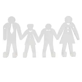 вешалка настенная СЕМЬЯ2 8крючков 300х22х160мм белая металл