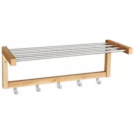 вешалка настенная SHEFFILTON Альберо SHT-WH4 650х250х265 мм прозрачный лак/алюм.мет