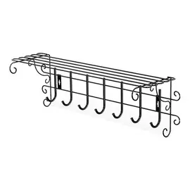 вешалка настенная SHEFFILTON с полкой 7крючков 885х275х280мм черная