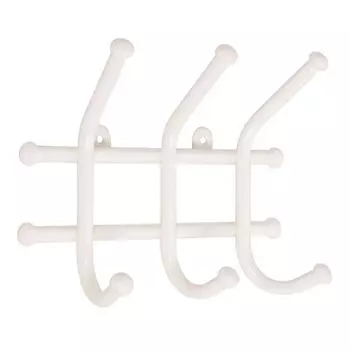 вешалка настенная Норма 3 крючка 230х80х165мм белая