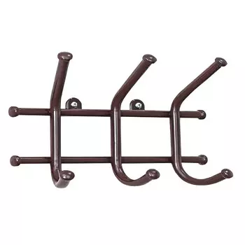 вешалка настенная Норма 3 крючка 230х80х165мм коричневая