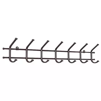 вешалка настенная Норма 7 крючков 675х80х165мм коричневая