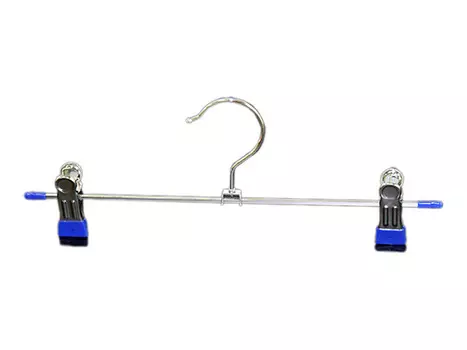 вешалка QR для юбок, хромированная сталь, 30 см, с зажимами