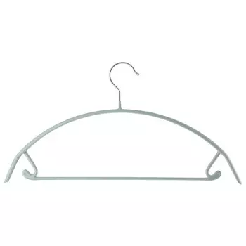вешалка РЫЖИЙ КОТ 41см для лёгкой одежды металл, ПВХ, с крючками серый