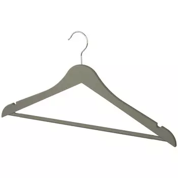 вешалка РЫЖИЙ КОТ 45см универсальная пластик с покрытием soft-touch с выемками серый