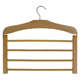 вешалка РЫЖИЙ КОТ для брюк, дерево, 39 см, 4 уровня