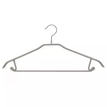 вешалка TODELIA 36см универсальная для лёгкой одежды с крючками металл с ПВХ покрытием серый