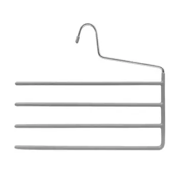 вешалка TODELIA 4 уровня 37х29см для брюк металл с покрытием ПВХ серый