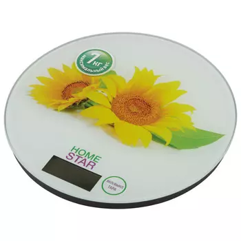 весы кухонные HOMESTAR HS-3007S 7кг стекло подсолнух