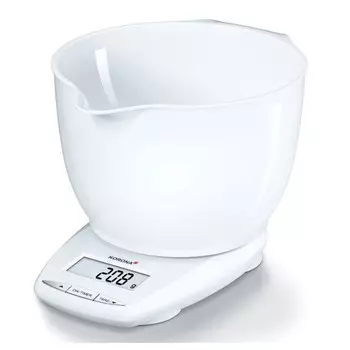 весы кухонные KORONA Nela до 5кг чаша 2,8л белый