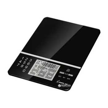 весы кухонные Momert 6846 до 5кг стекло диетические черный