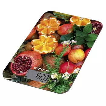весы кухонные POLARIS PKS1057DG Fruits до 10кг стекло
