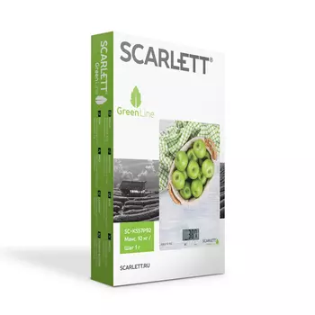 весы кухонные SCARLETT SC-KS57P92 до 10кг стекло