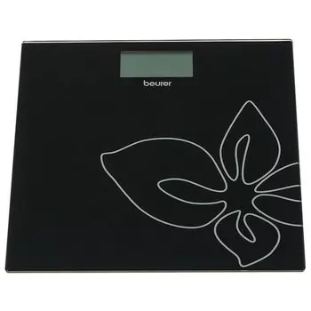 весы напольные BEURER GS27 blackflower стекло до 150 кг