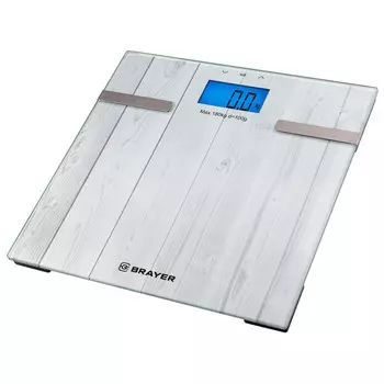 весы напольные BRAYER BR3735 до 180кг стекло диагностические