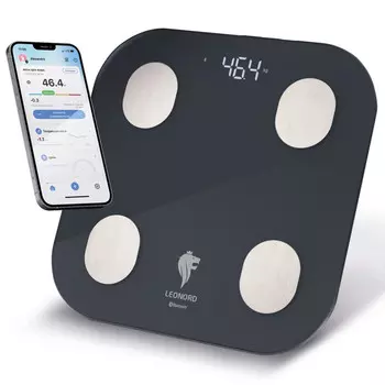 весы напольные LEONORD LE-1216 стекло до 180кг диагностические черный