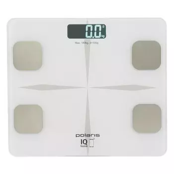 весы напольные Polaris PWS 1826 стекло до 180 кг белый