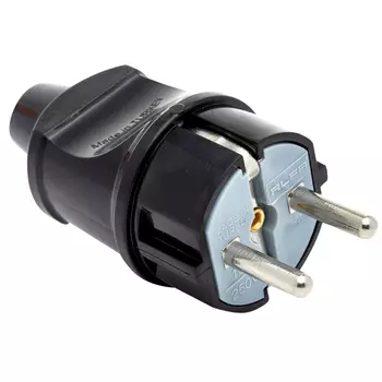 вилка BAYSAL ELEKTRIK 16А 230В с/з прямая черный