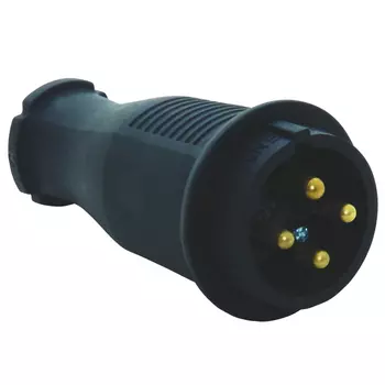 вилка переносная вилка каучук 3Р+Е 16A IP44 черный