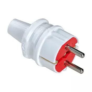 вилка прямая с/з 16А 250В белый