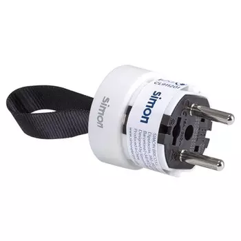 вилка прямая SIMON BRICO с/з 16 А белый