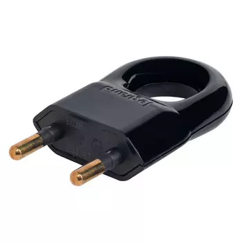 вилка штепсельная плоская с кольцом IP20 6А