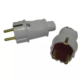 вилка штепсельная В16-005 с/з белый