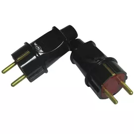 вилка штепсельная В16-005 с/з черный